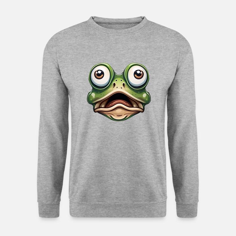 Was! - Unisex Pullover - Weißgrau meliert