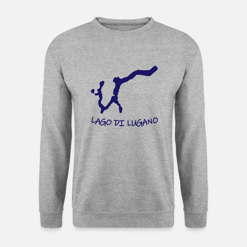 Luganersee - Unisex Pullover - Weißgrau meliert