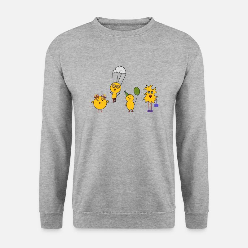 Osterküken - Unisex Pullover - Weißgrau meliert