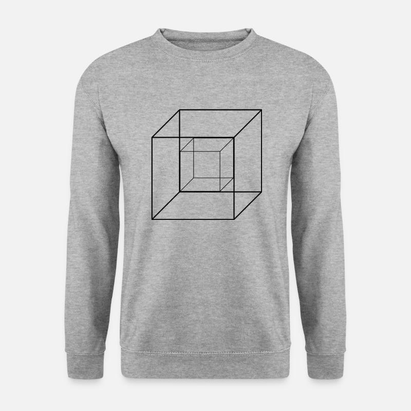 Abstract cube - Unisex Sweatshirt - salt & pepper