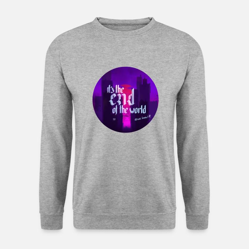 Ende der Welt - Unisex Pullover - Weißgrau meliert