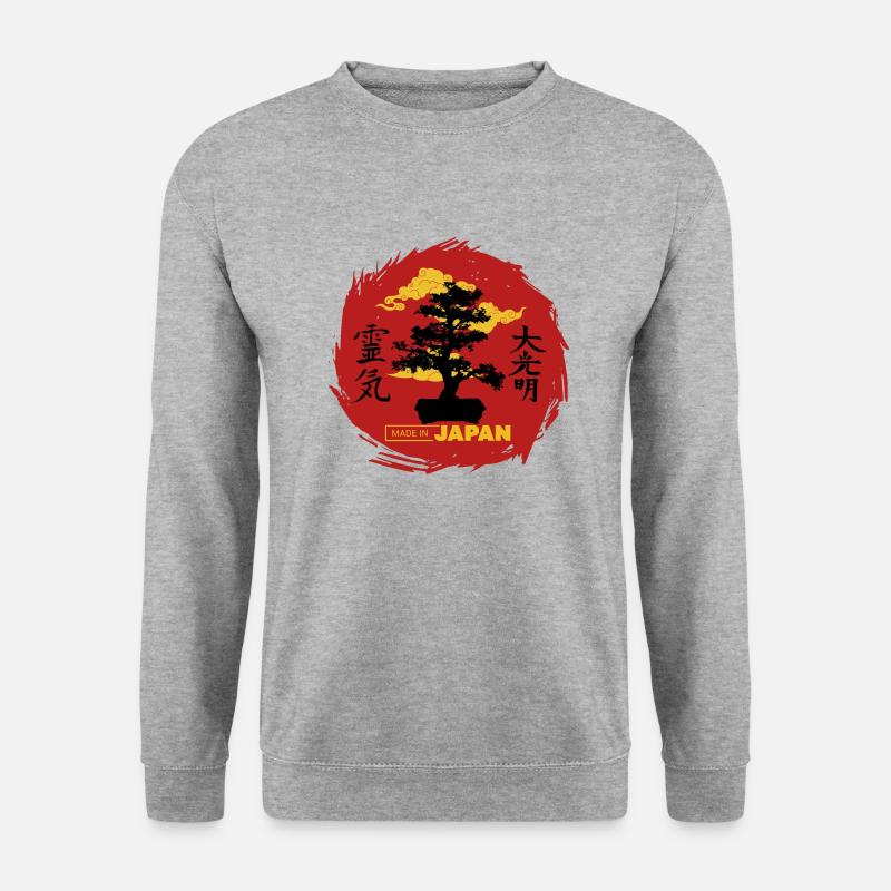 Red Bonsai - Unisex Pullover - Weißgrau meliert
