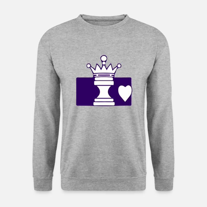 Der Checker - Unisex Pullover - Weißgrau meliert