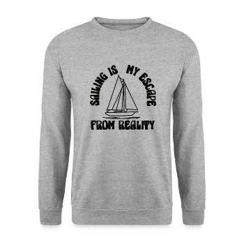 Sailing Sailing Ship Sailboat Sailing Sports Sailors - Unisex Sweatshirt - salt & pepper - Front - Alina (178cm) & Michal (187cm)