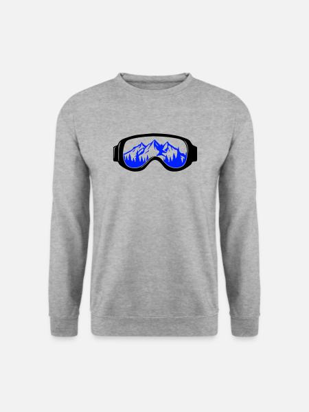 Ski goggles - Unisex Sweatshirt - salt & pepper