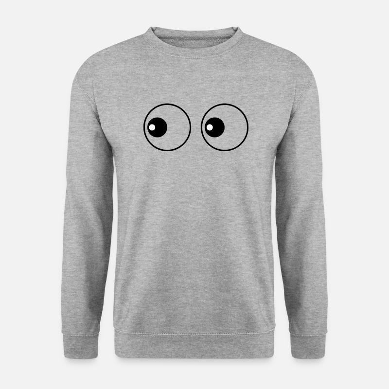 Augen - Unisex Pullover - Weißgrau meliert