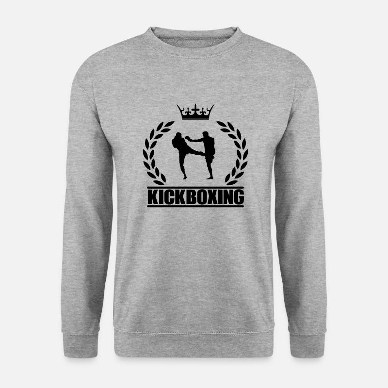 Kickboxing - Unisex Pullover - Weißgrau meliert
