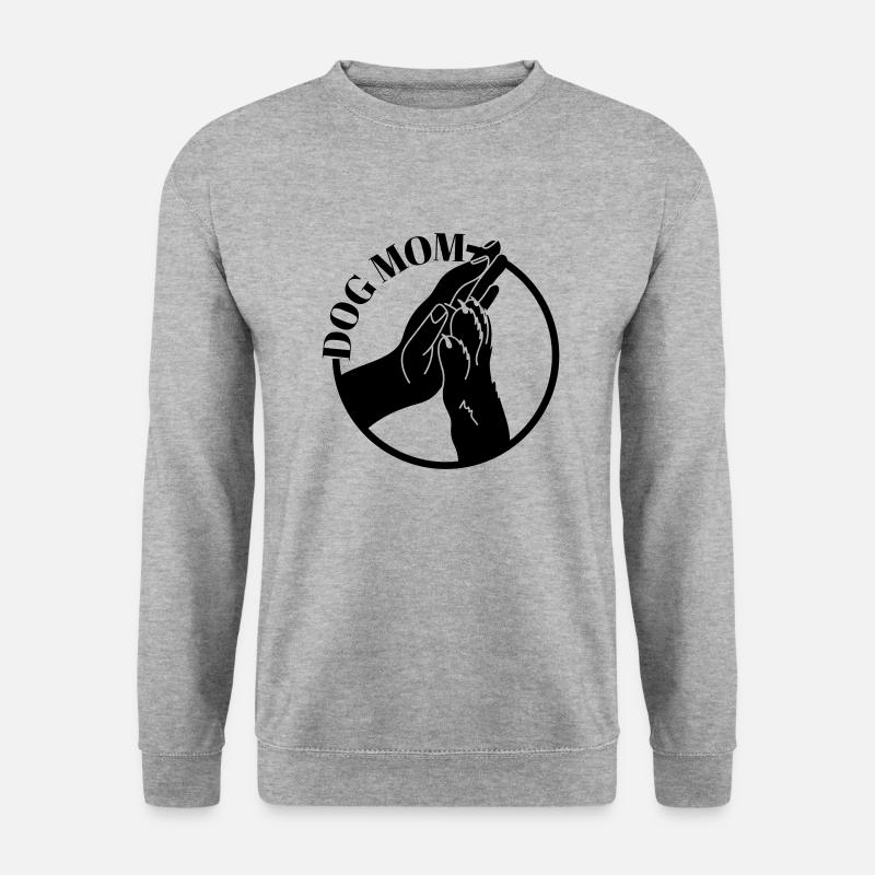 Dogmom - Unisex Pullover - Weißgrau meliert