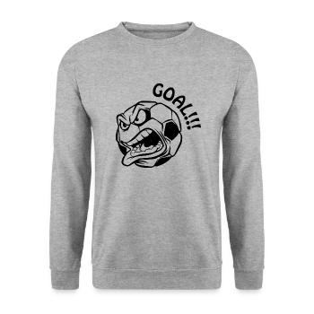 Fußball Soccer - Unisex Sweatshirt - salt & pepper - Front - Alina (178cm) & Michal (187cm)