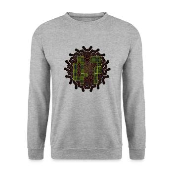 Element 8 - Unisex Pullover - Weißgrau meliert - Vorne - Alina (178cm) & Michal (187cm)