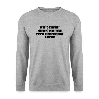 Vier gesunde Reifen - Unisex Pullover - Weißgrau meliert - Vorne - Alina (178cm) & Michal (187cm)