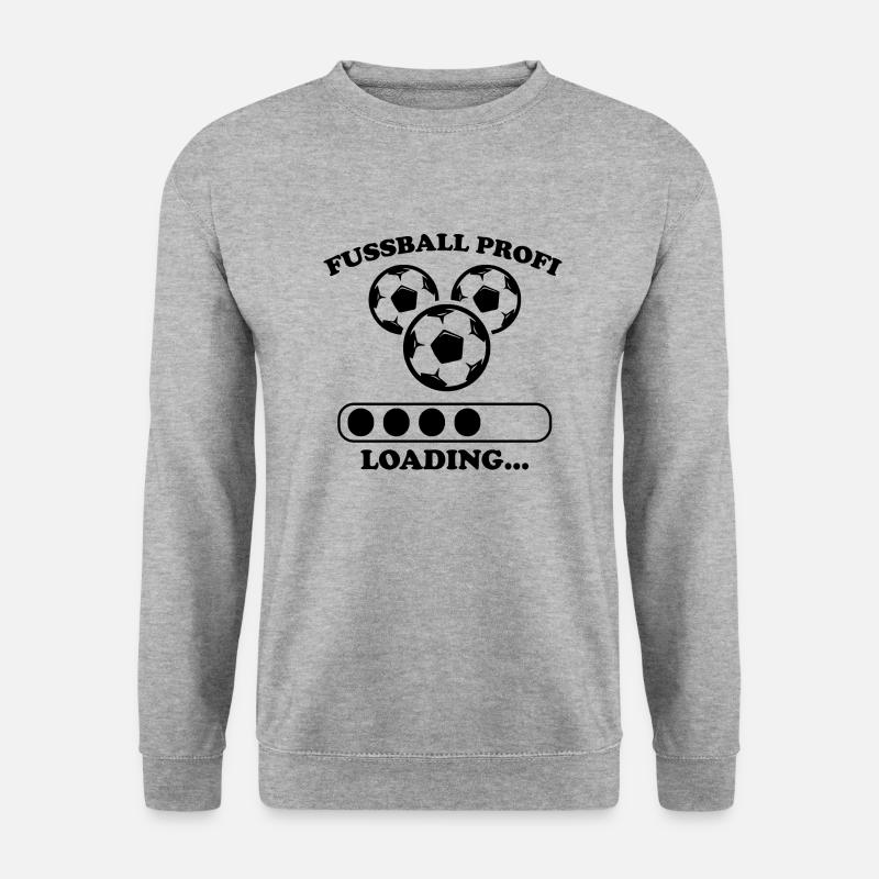 Fußball Soccer - Unisex Pullover - Weißgrau meliert