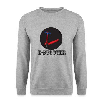 E-Scooter Roller Scooter - Sweat-shirt Unisexe - gris chiné - Devant - Alina (178cm) & Michal (187cm)