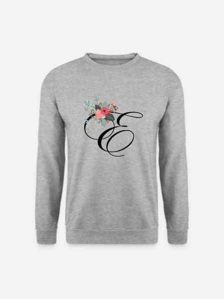 Letter e fleuris - Unisex Sweatshirt - salt & pepper