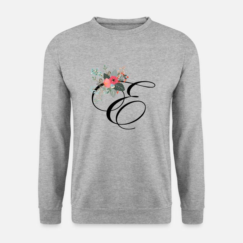 Letter e fleuris - Unisex Sweatshirt - salt & pepper