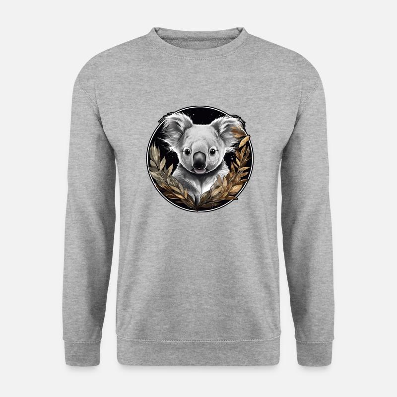 Süßer Koala - Unisex Pullover - Weißgrau meliert