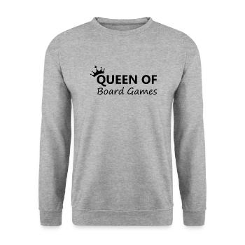 boardgame chess backgammon game night - Unisex Pullover - Weißgrau meliert - Vorne - Alina (178cm) & Michal (187cm)