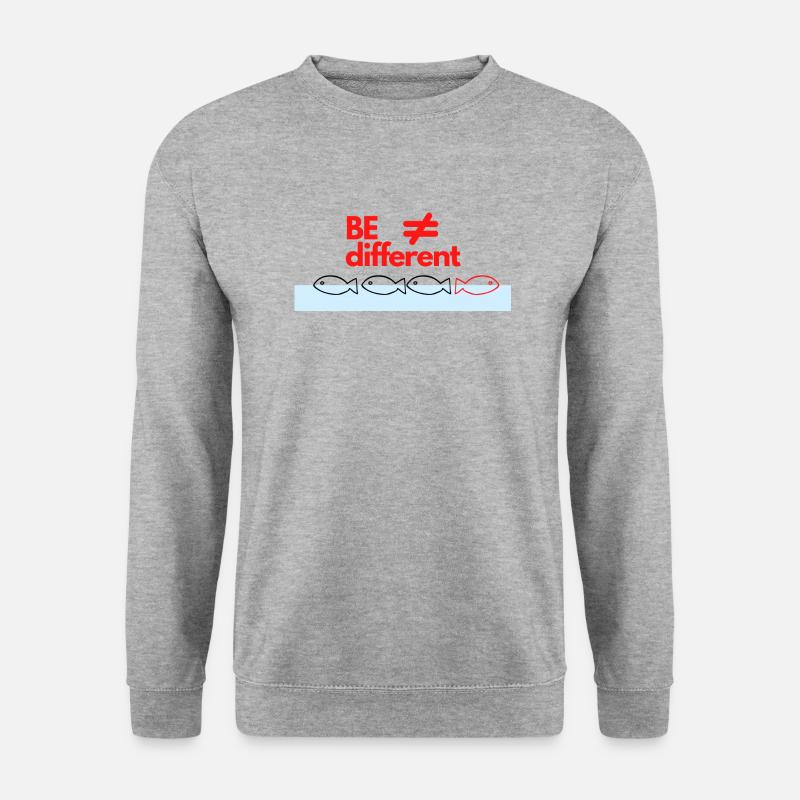 BE different - Unisex Pullover - Weißgrau meliert