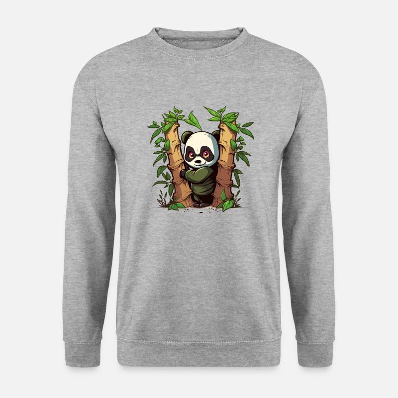 Hide & Seek Ninja - Unisex Pullover - Weißgrau meliert