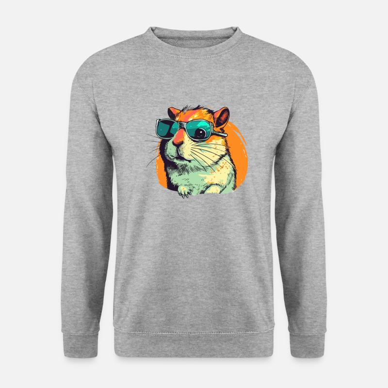 Lili die Rennmaus - Unisex Pullover - Weißgrau meliert