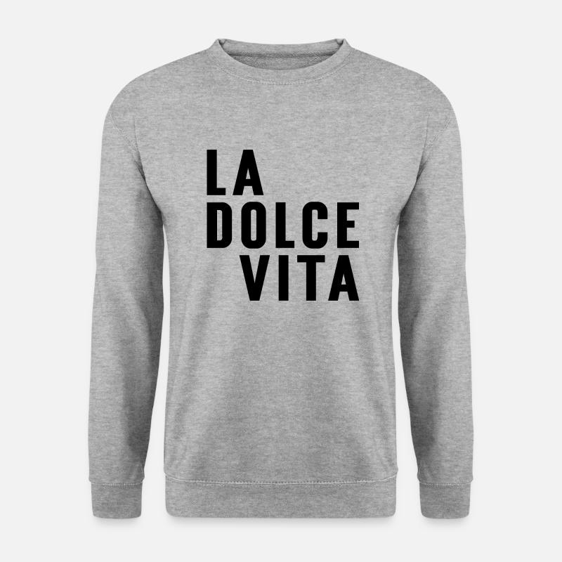 La dolce vita - Unisex Pullover - Weißgrau meliert