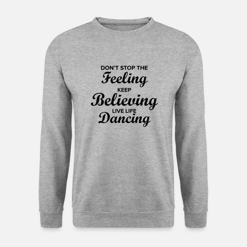 Dancing Dance Music - Unisex Pullover - Weißgrau meliert