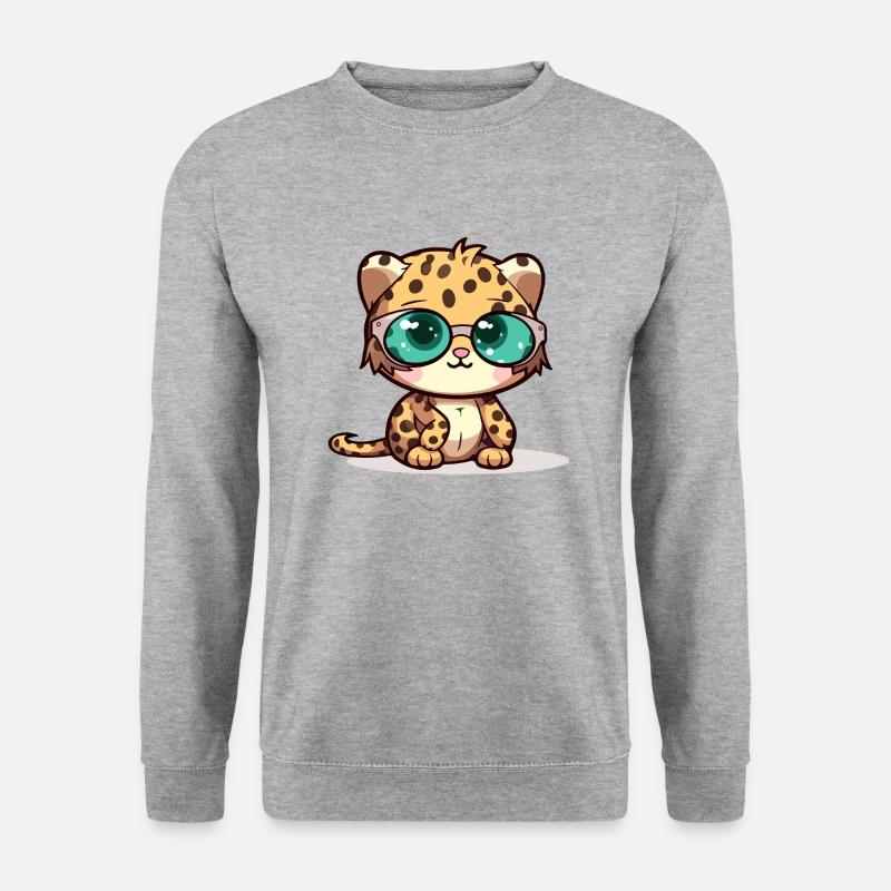 Laloy the Leopard - Unisex Sweatshirt - salt & pepper
