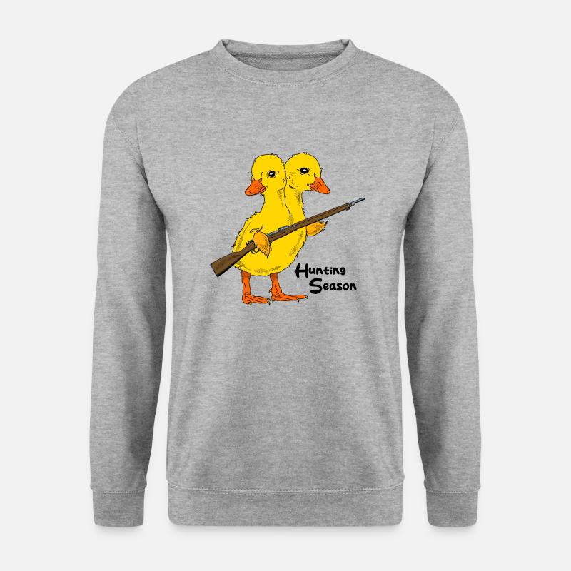 Two-headed duck hunter - Unisex Sweatshirt - salt & pepper