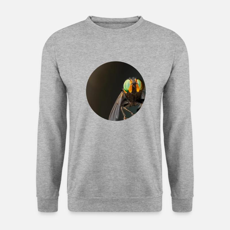 Fly Macro - Unisex Pullover - Weißgrau meliert