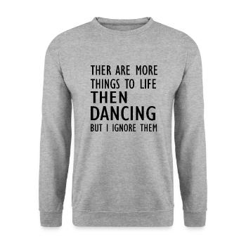 Dancing Dance Music - Unisex Pullover - Weißgrau meliert - Vorne - Alina (178cm) & Michal (187cm)
