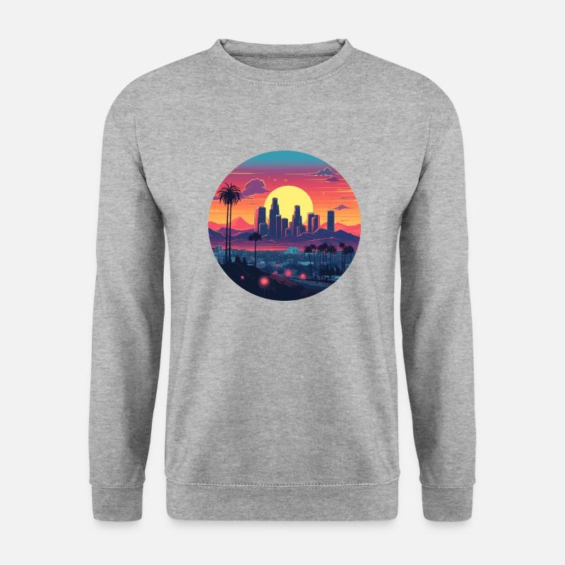 LA - Unisex Pullover - Weißgrau meliert
