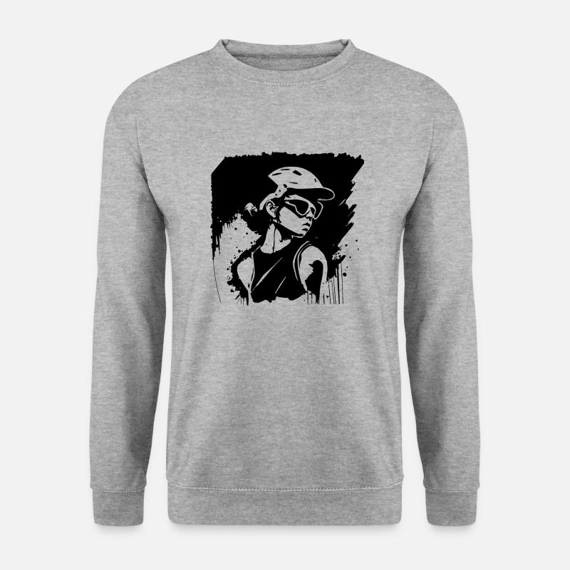 skate - Unisex Pullover - Weißgrau meliert
