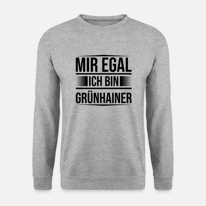 Grünhain mir egal - Unisex Pullover - Weißgrau meliert