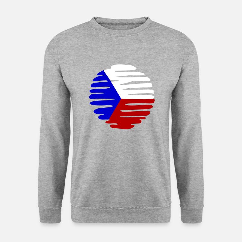 Czech painted Emblem - Unisex Pullover - Weißgrau meliert