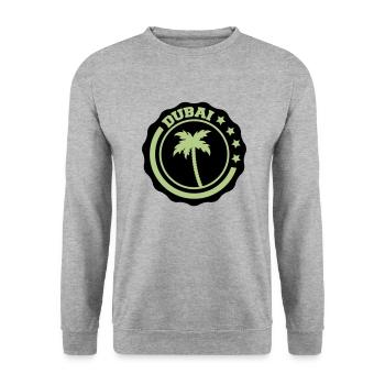 Dubaï - Sweat-shirt Unisexe - gris chiné - Devant - Alina (178cm) & Michal (187cm)