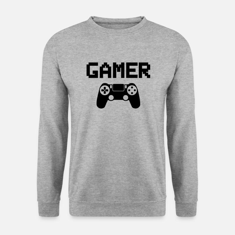 gamer - Unisex Pullover - Weißgrau meliert