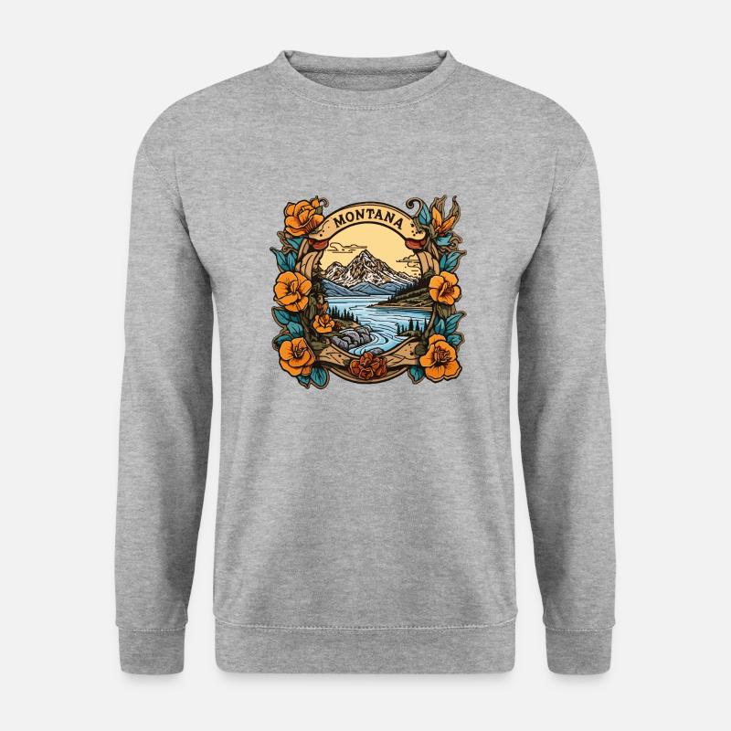 Montana - Unisex Pullover - Weißgrau meliert