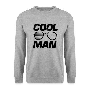 cool man - Unisex Sweatshirt - salt & pepper - Front - Alina (178cm) & Michal (187cm)