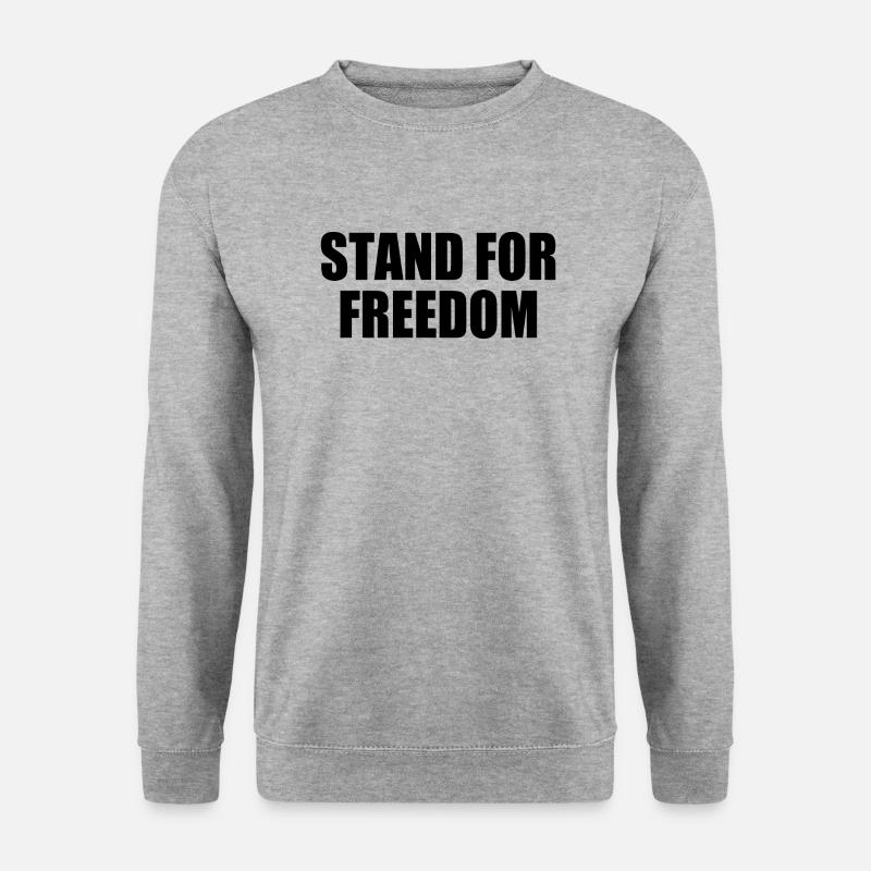 Stand for freedom - Unisex Pullover - Weißgrau meliert