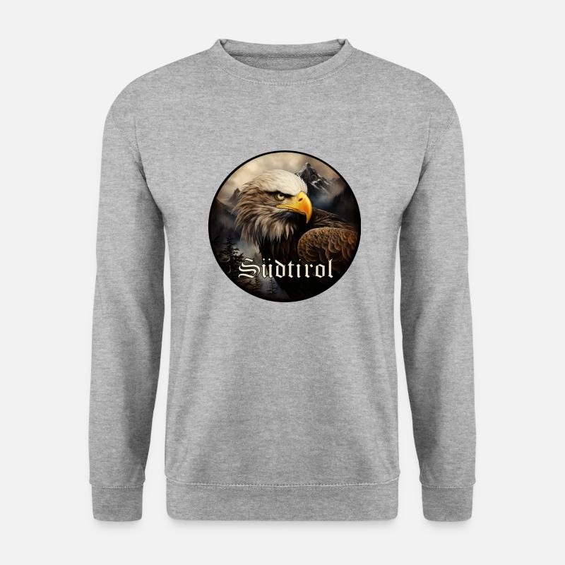 Südtiroler Adler dem Land die Treue - Unisex Pullover - Weißgrau meliert