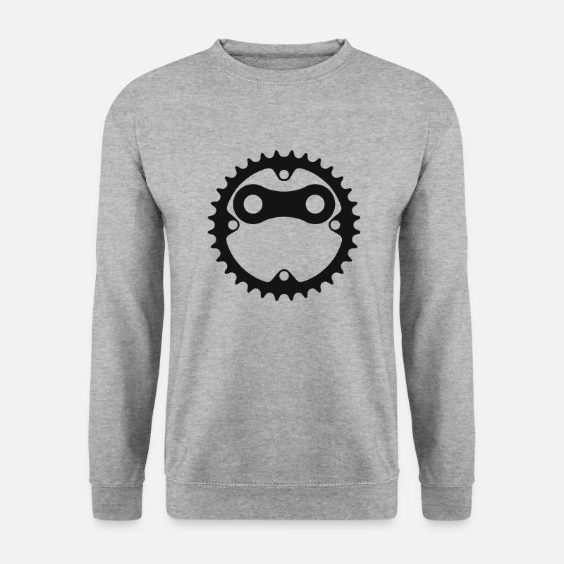 Fahrradkette - Unisex Pullover - Weißgrau meliert