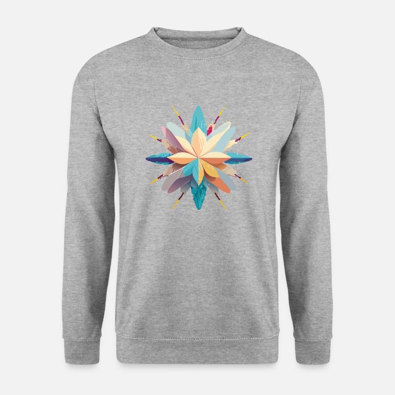 Steht - Unisex Pullover - Weißgrau meliert