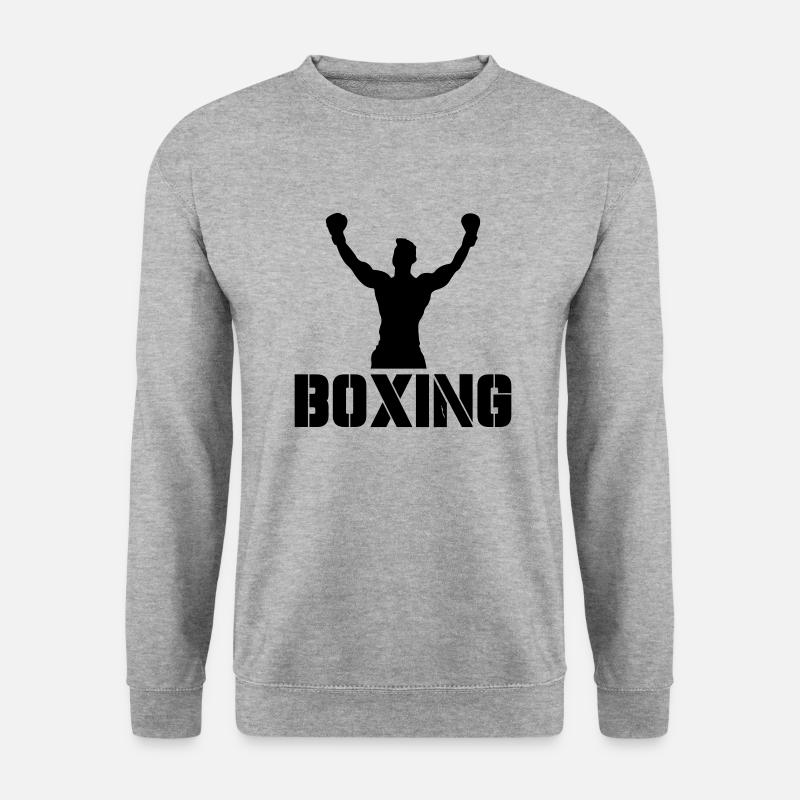 boxning - Unisex Pullover - Weißgrau meliert