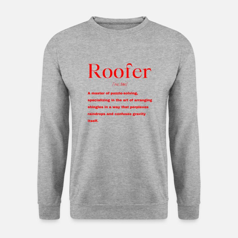 Dachdecker - Unisex Pullover - Weißgrau meliert