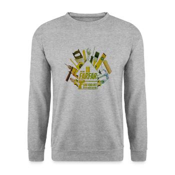 Grandpa, Grandma, Grandpa, Grandma, Dad, Mom, - Unisex Sweatshirt - salt & pepper - Front - Alina (178cm) & Michal (187cm)