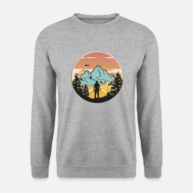 Der Berg ruft 2 - Unisex Pullover - Weißgrau meliert