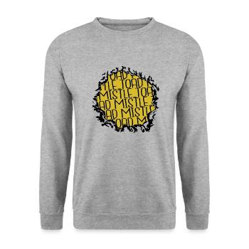 funny quote funny gym funny dinosaur bodybuilder - Unisex Pullover - Weißgrau meliert - Vorne - Alina (178cm) & Michal (187cm)