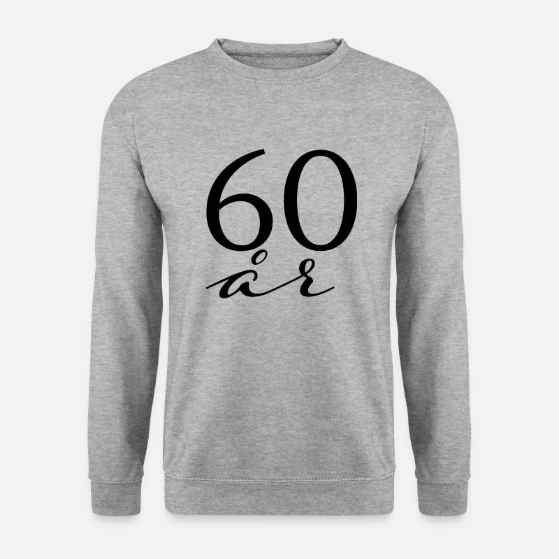 60 Jahre - Unisex Pullover - Weißgrau meliert