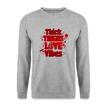 Love me Valentine Happy Valentines Valentines - Unisex Sweatshirt - salt & pepper - Front - Alina (178cm) & Michal (187cm)