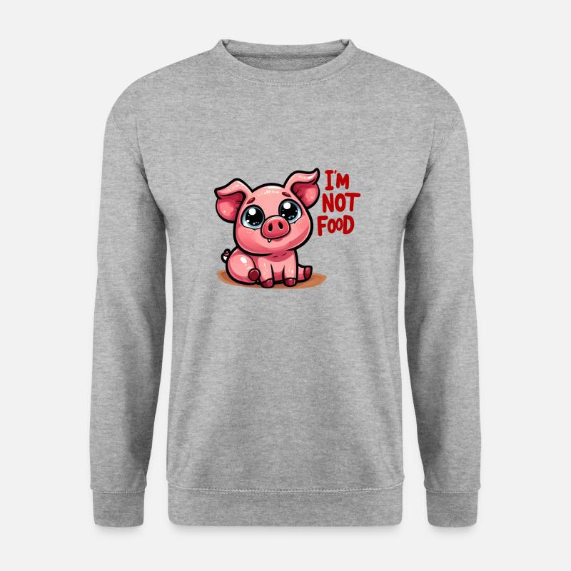 I'm not food - Unisex Pullover - Weißgrau meliert